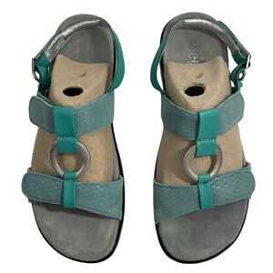 Alegria Sandal Julie Metallic Aqua Slingback Women’s Shoes Size US 10 | EU 40